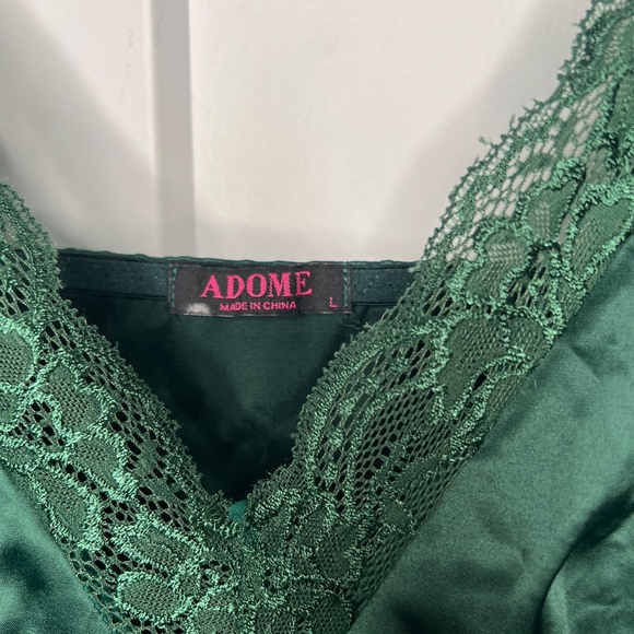 Adome Lace Satin Camisole Slip Sleepwear Women’s Size Large - Picture 3 of 5